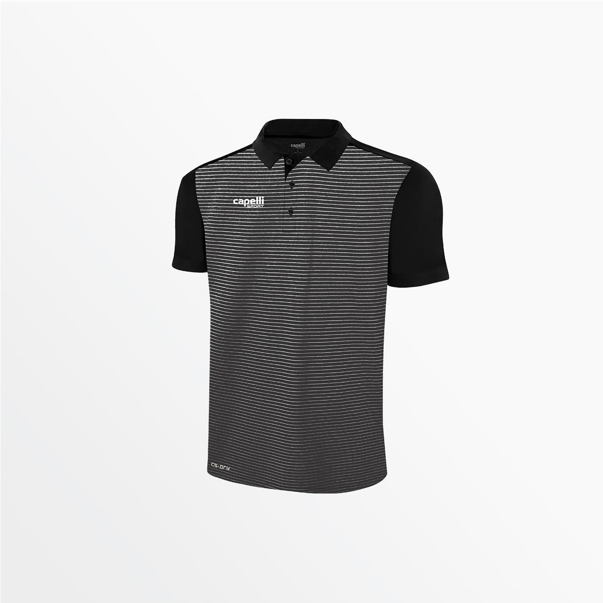 Men's Classic Small Stripe Poly Polo | Capelli Sport Value