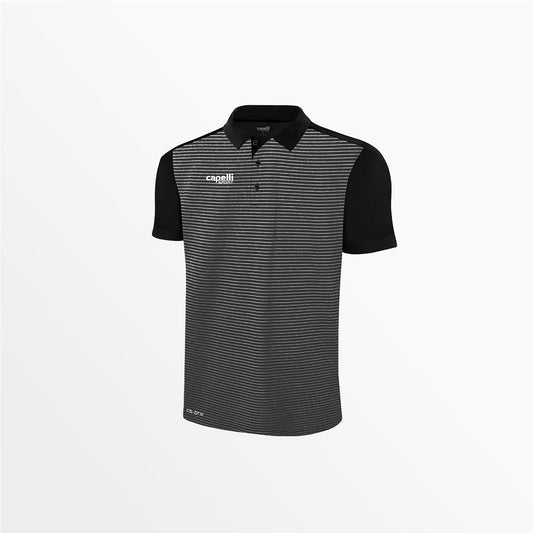 Men's Classic Small Stripe Poly Polo | Capelli Sport Value