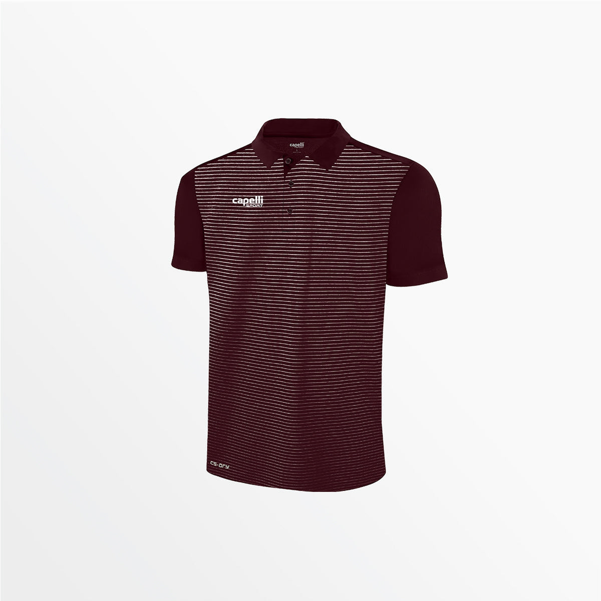 Men's Classic Small Stripe Poly Polo | Capelli Sport Best Seller