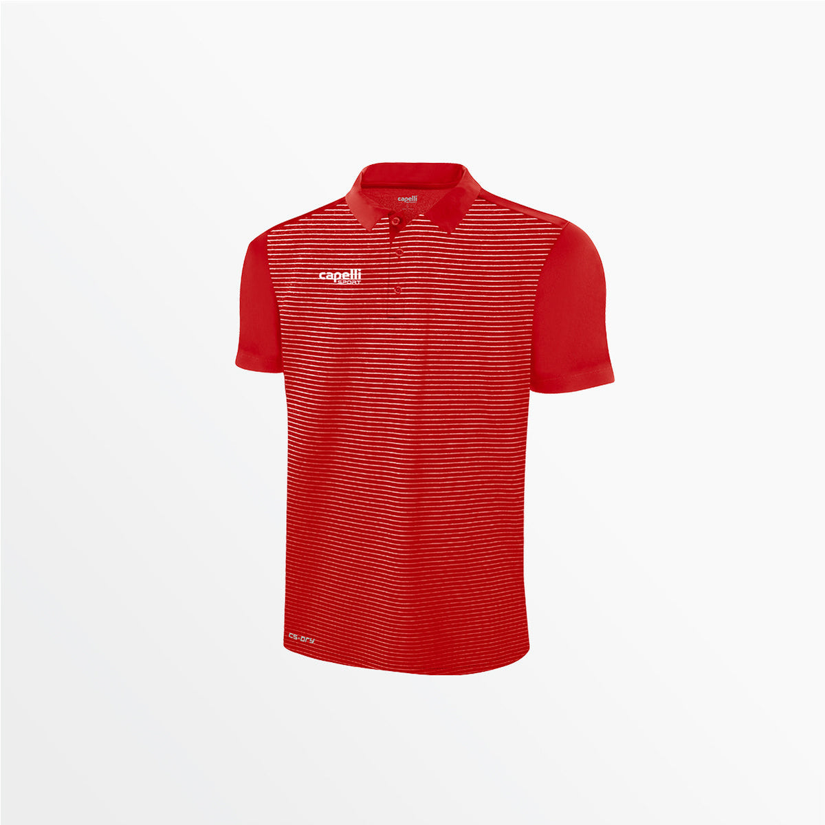 Men's Classic Small Stripe Poly Polo | Capelli Sport Featured