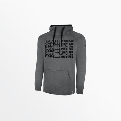 Men's Therma Fleece Pullover Hoodie With Front Repeating Logo | Capelli Sport Customer Favorite