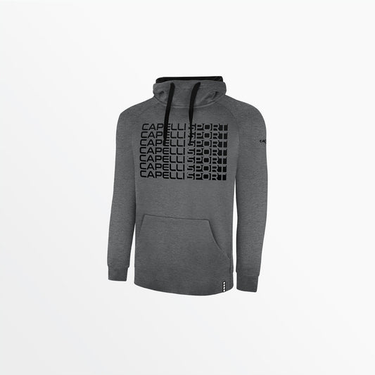 Men's Therma Fleece Pullover Hoodie With Front Repeating Logo | Capelli Sport Customer Favorite