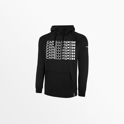 Men's Therma Fleece Pullover Hoodie With Front Repeating Logo | Capelli Sport Customer Favorite
