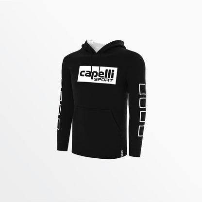 Men's Fleece Hoodie With Logo and 4 Cube Sleeves | Capelli Sport Signature