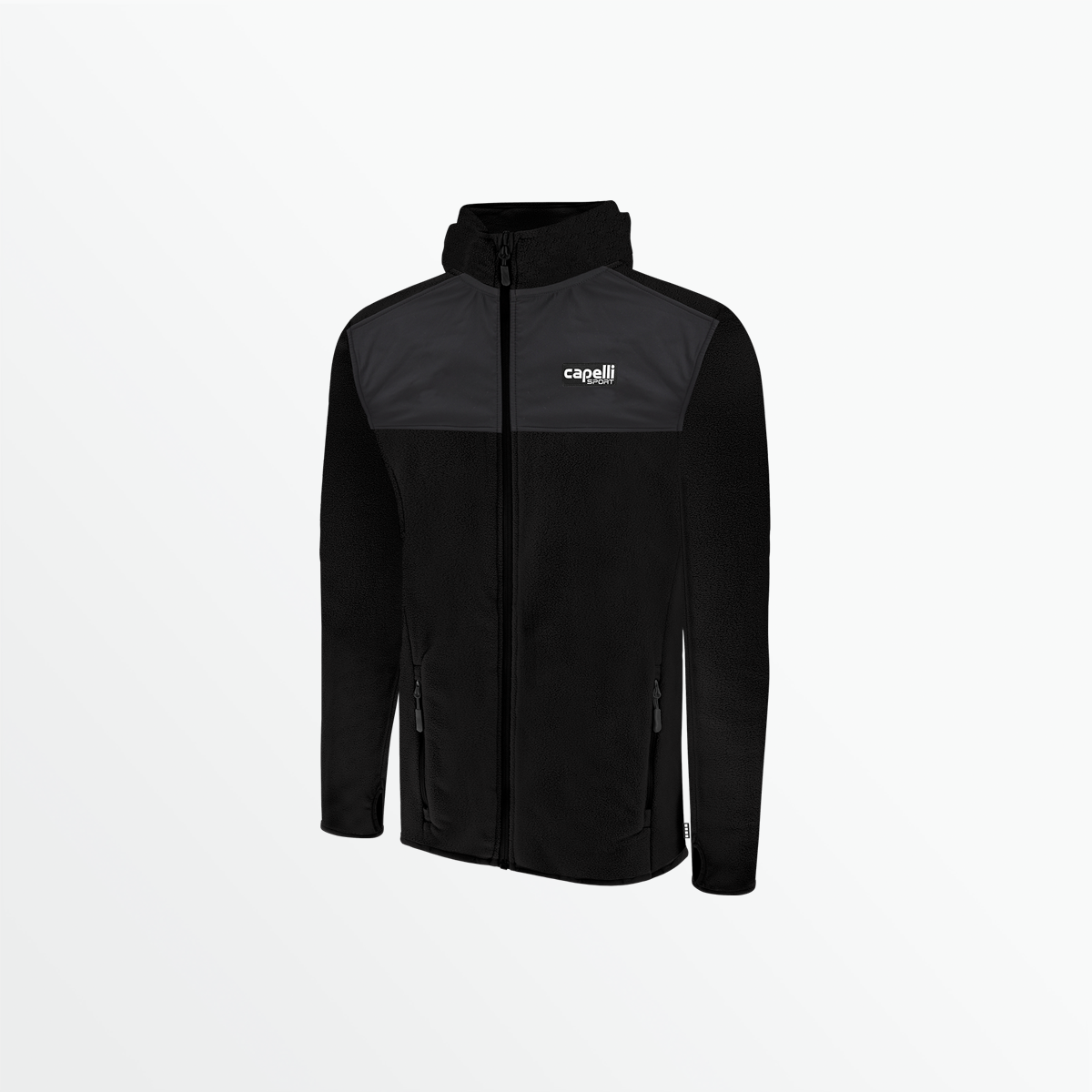 Men's Basics Mixed Media Micro Fleece Hooded Jacket | Capelli Sport Classic