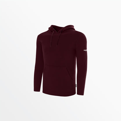 Men's Basic Fleece Pullover Hoodie With Sleeve Logo | Capelli Sport Deals