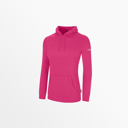 Women's Basics Fleece Pullover Hoodie With Sleeve Logo | Capelli Sport New