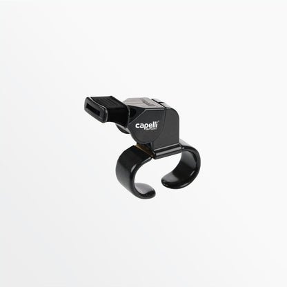 CS Pealess Referee Whistle With Finger Grip | Capelli Sport Featured