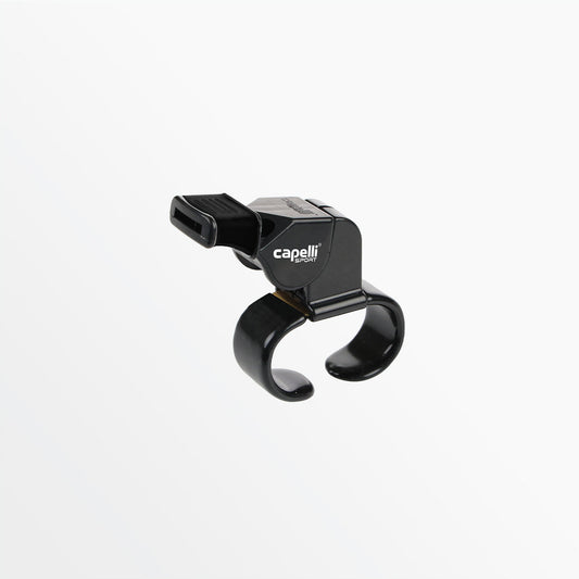 CS Pealess Referee Whistle With Finger Grip | Capelli Sport Featured