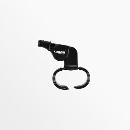 CS Pealess Referee Whistle With Finger Grip | Capelli Sport Featured