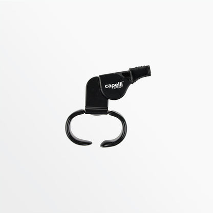 CS Pealess Referee Whistle With Finger Grip | Capelli Sport Featured