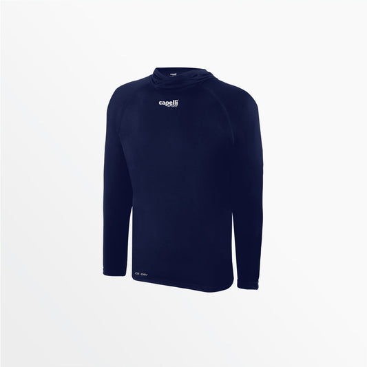Youth Club Long Sleeve Poly Hooded Tee | Capelli Sport Discount