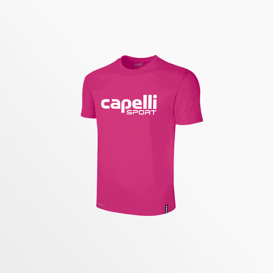 Adult Logo Crew Neck Poly Tee | Capelli Sport Signature