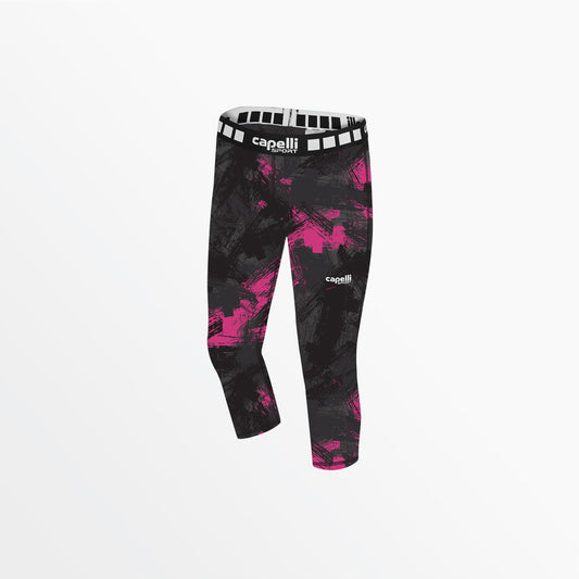 Girl's 3/4 Camo Strokes Performance Tights | Capelli Sport Deals