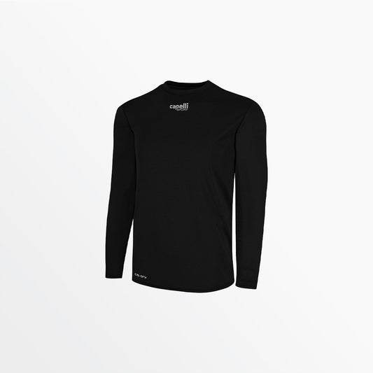 Youth Basics Crew Neck Long Sleeve Poly Tee | Capelli Sport Featured